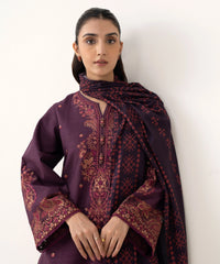 3 Piece - Embroidered Khaddar Suit