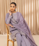 3 Piece - Embroidered Cotton Suit