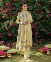 3 Piece - Embroidered Cotton Satin Suit