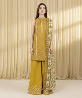 3 Piece - Embroidered Zari Lawn Suit