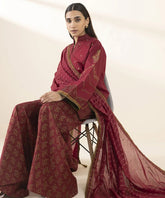 3 Piece - Embroidered Cotton Suit