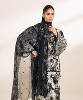 3 Piece - Embroidered Crosshatch Suit