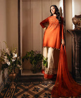 3 Piece - Embroidered Dobby Suit