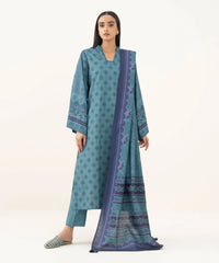 3 Piece - Printed Linen Suit