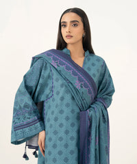 3 Piece - Printed Linen Suit