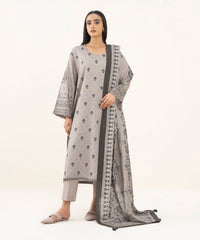 3 Piece - Printed Linen Suit
