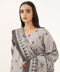 3 Piece - Printed Linen Suit