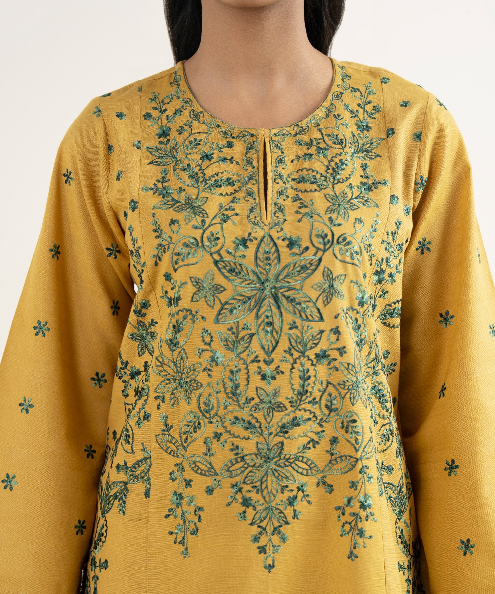 Embroidered Light Khaddar Shirt