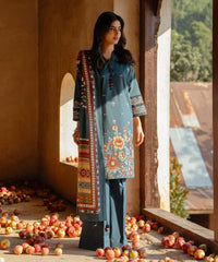 3 Piece - Embroidered Crosshatch Suit