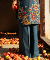 3 Piece - Embroidered Crosshatch Suit