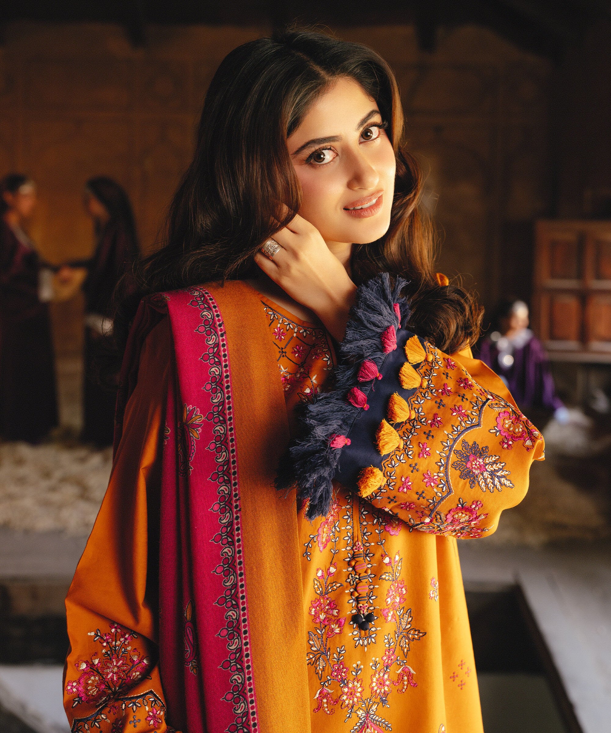 3 Piece - Embroidered Twill Suit